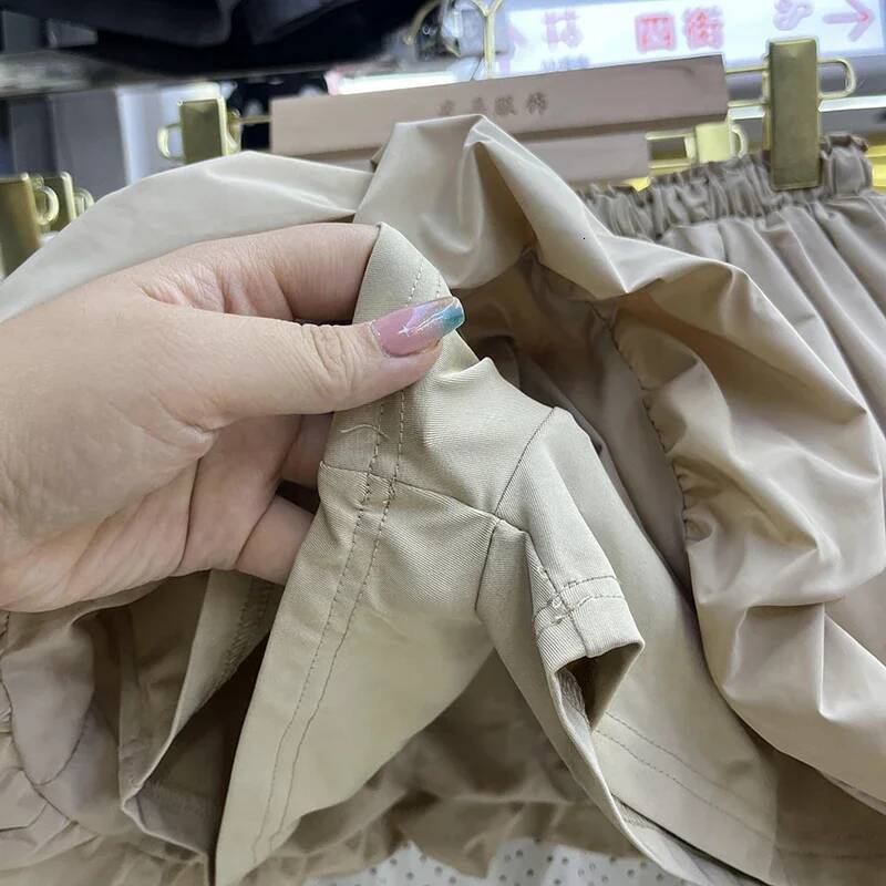 Vintage Sweet Bud Skirt Women A-line Lace-up High Waist Female Mini Faldas ustadas Short Skirts with Lining Dropship dongdumaoyi