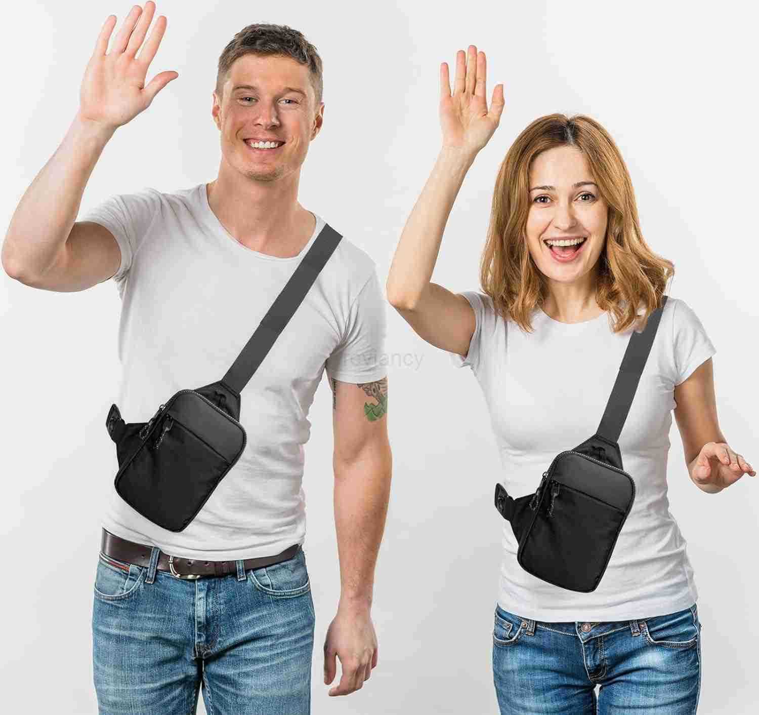 Mini Sling Bag for Men Women Waterproof Utility Crossbody Backpack Chest Bag for Hiking Travel Sports RunningW250910