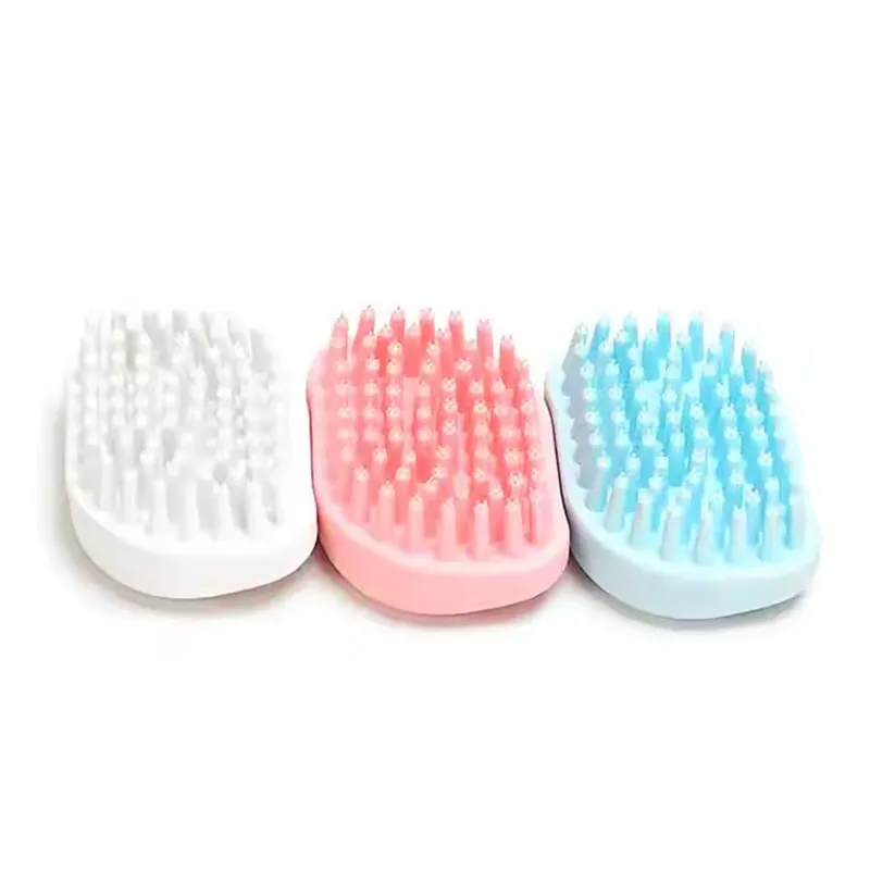 Pets Brush For Bath Dog Cat Massage Brush Grooming Comb Soft Rubber Pets Fur Hair Removal Comb