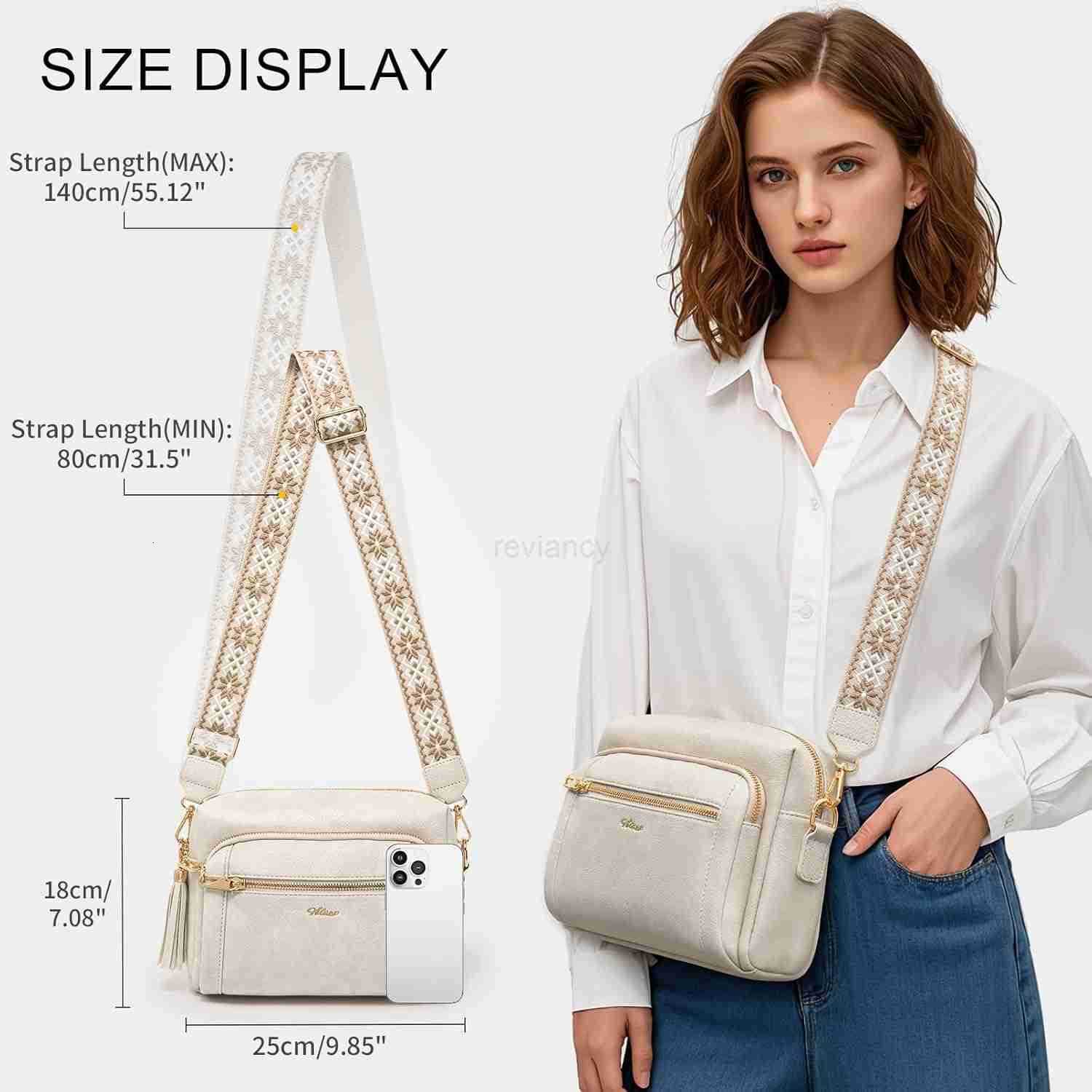 Crossbody Bags for Women Small Leather Anti Theft Purses and Handbags with Wide Strap and TasselW250911