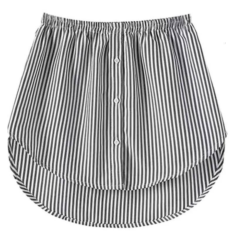 Black Spring Women Hem Casual Korean Style Sweater Bottom Fake Shirt Buttock Skirt dongdumaoyi