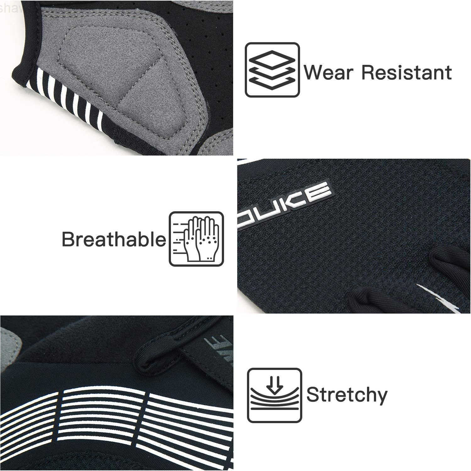 Sports Cycling Bike Gloves Padded Half Finger Bicycle Gloves with ShockAbsorbing AntiSlip Breathable MTB Road Biking Features for Men WomenW250911