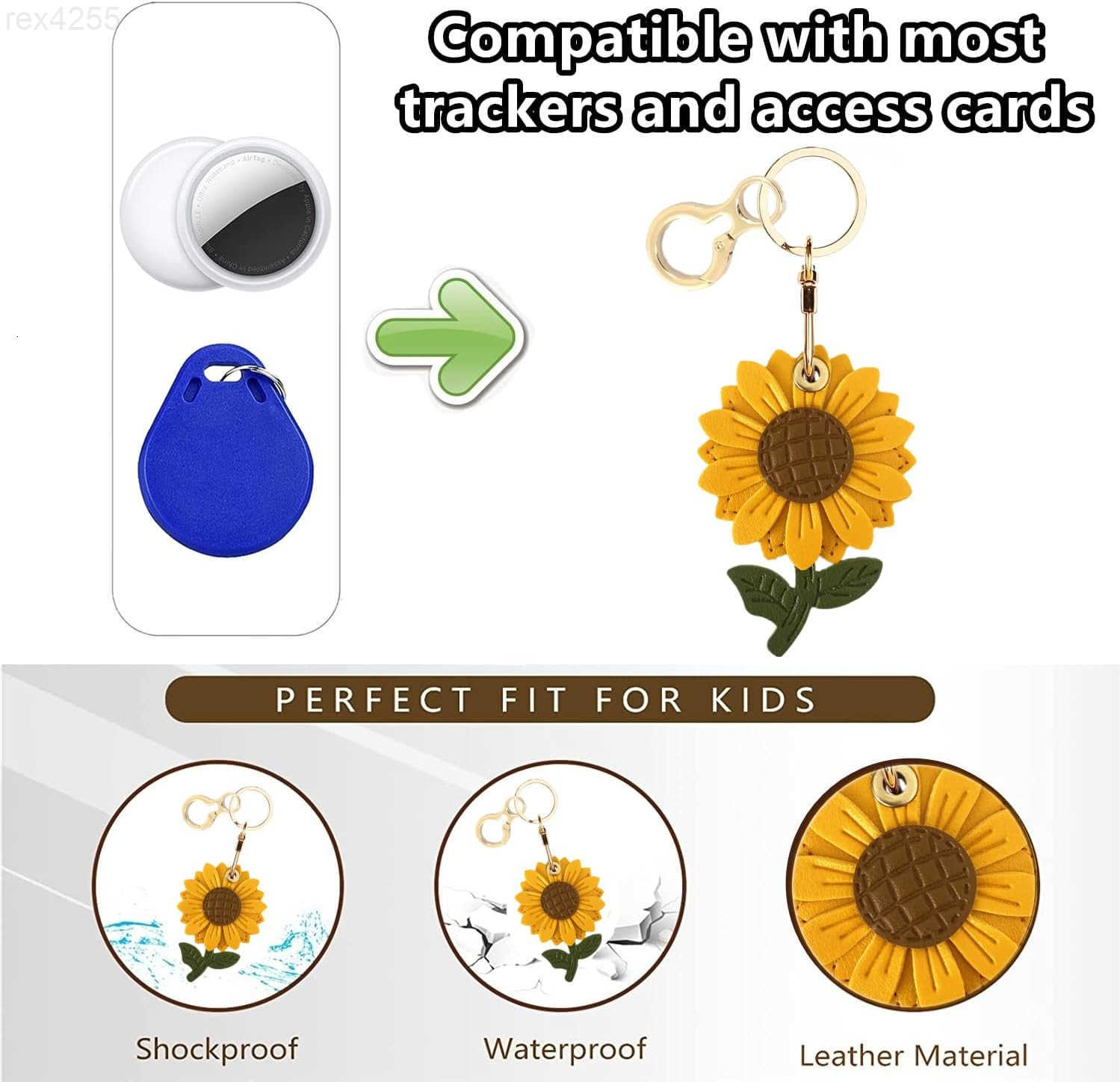Keychain Case Holder Compatible with AirTag AntiScratch Tag Cover with Keychain RingCute Protective Finder GPS Tracker Case for WalletKeysbagpeW250911