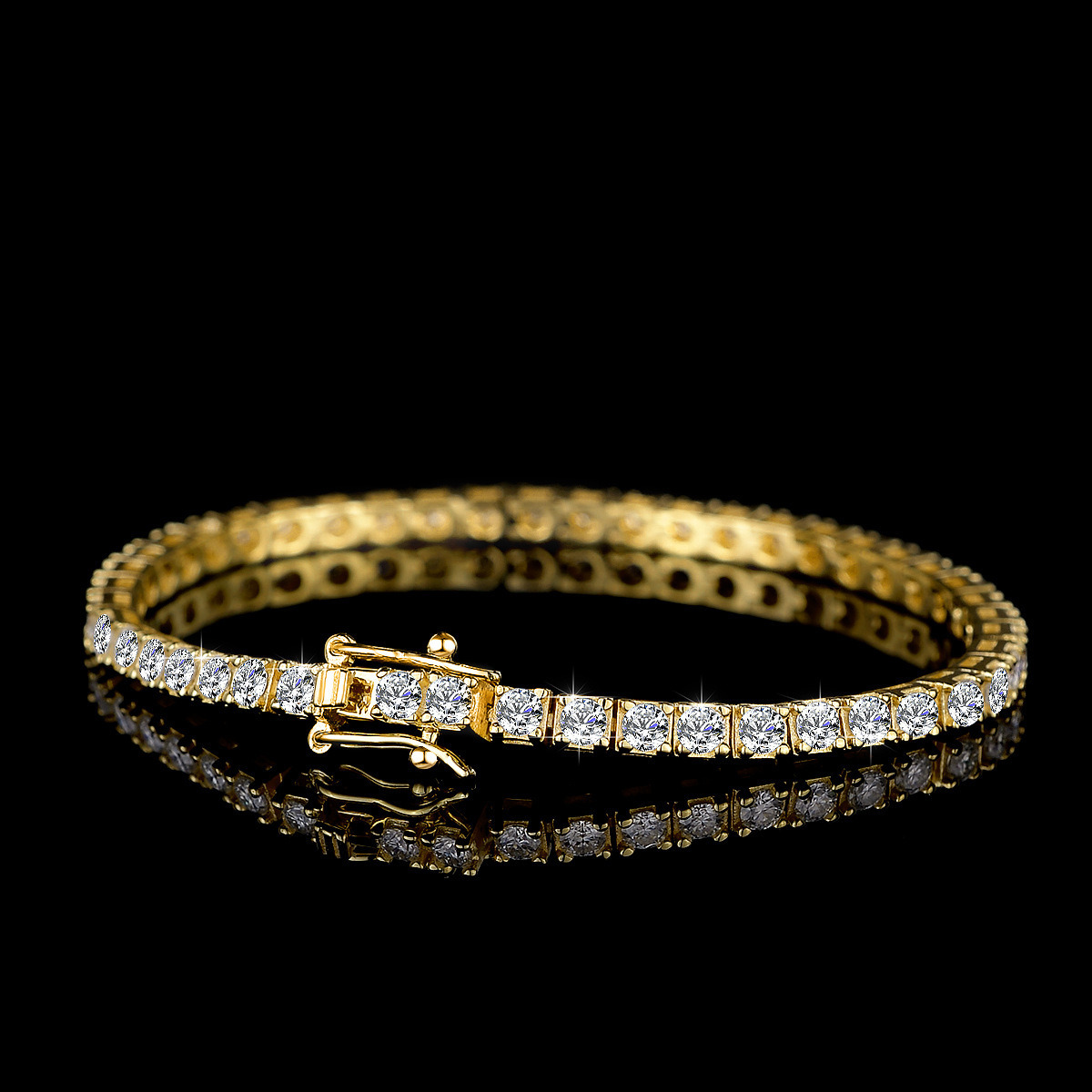 Newest Full Moissanite S925 Women Bracelet for Wedding Engagement 18k Gold Rose Gold Plating VVS Diamond Moissanite Jewelry