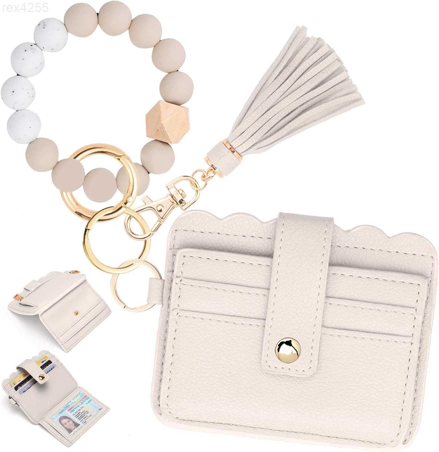 Wallet Keychain Wristlet for Women RFID Card Holder Keychain Key Chain Wallet Key Ring with Wrist Wallet for WomenW250910