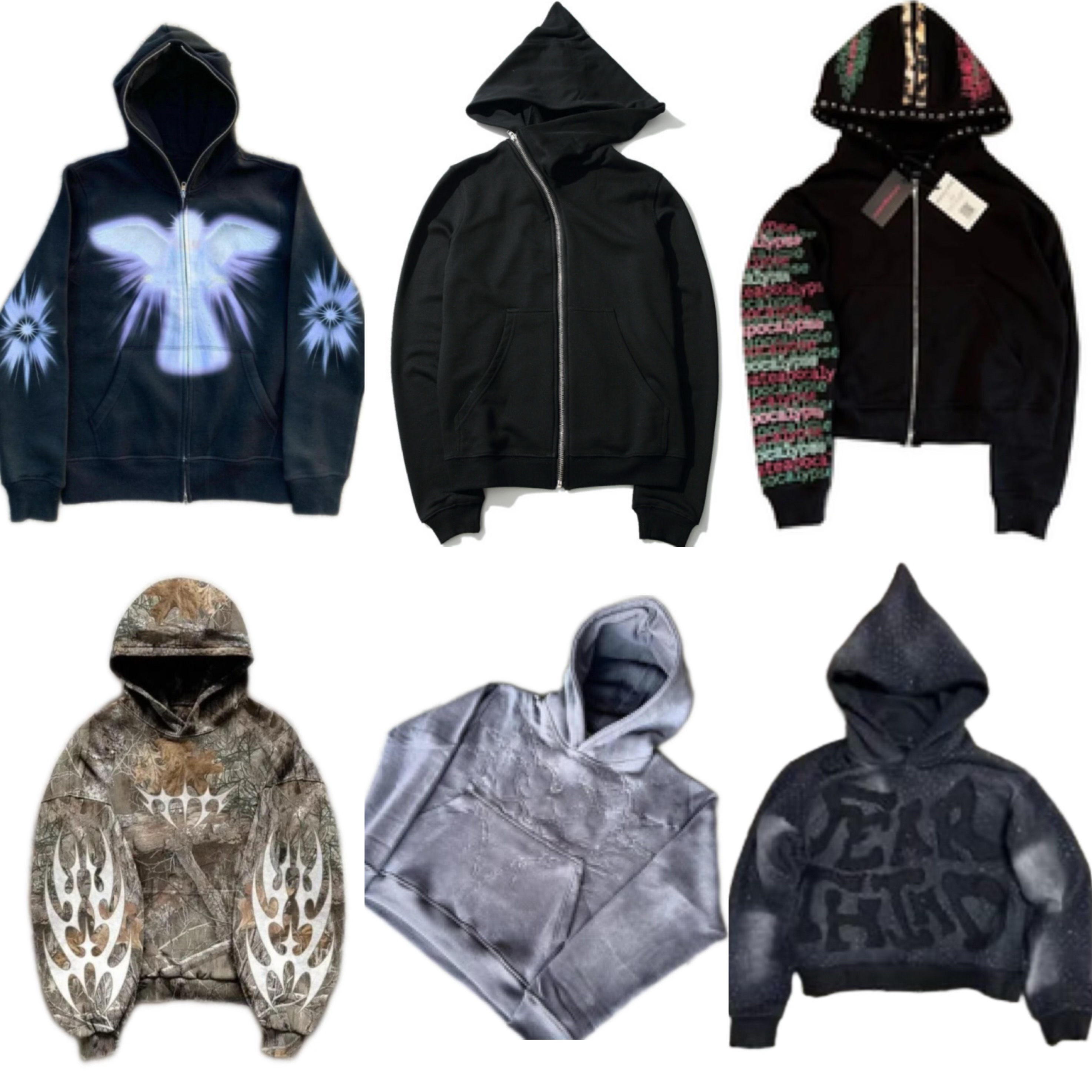 Men's Hoodies Eyehategarment Hoodie Hip Hop Zip Up Harajuku Fashion Leopard Print Loose Mens Clothing Casual Jacket Streetwear