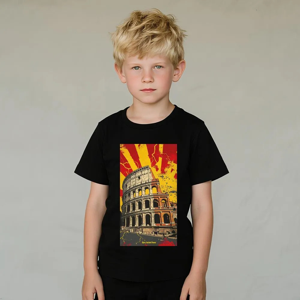 Ddmywed 2025 New Explosive Boys and Girls Children's Fashion Versatile Casual Neutral Style Summer Cotton Trendy T-shirt