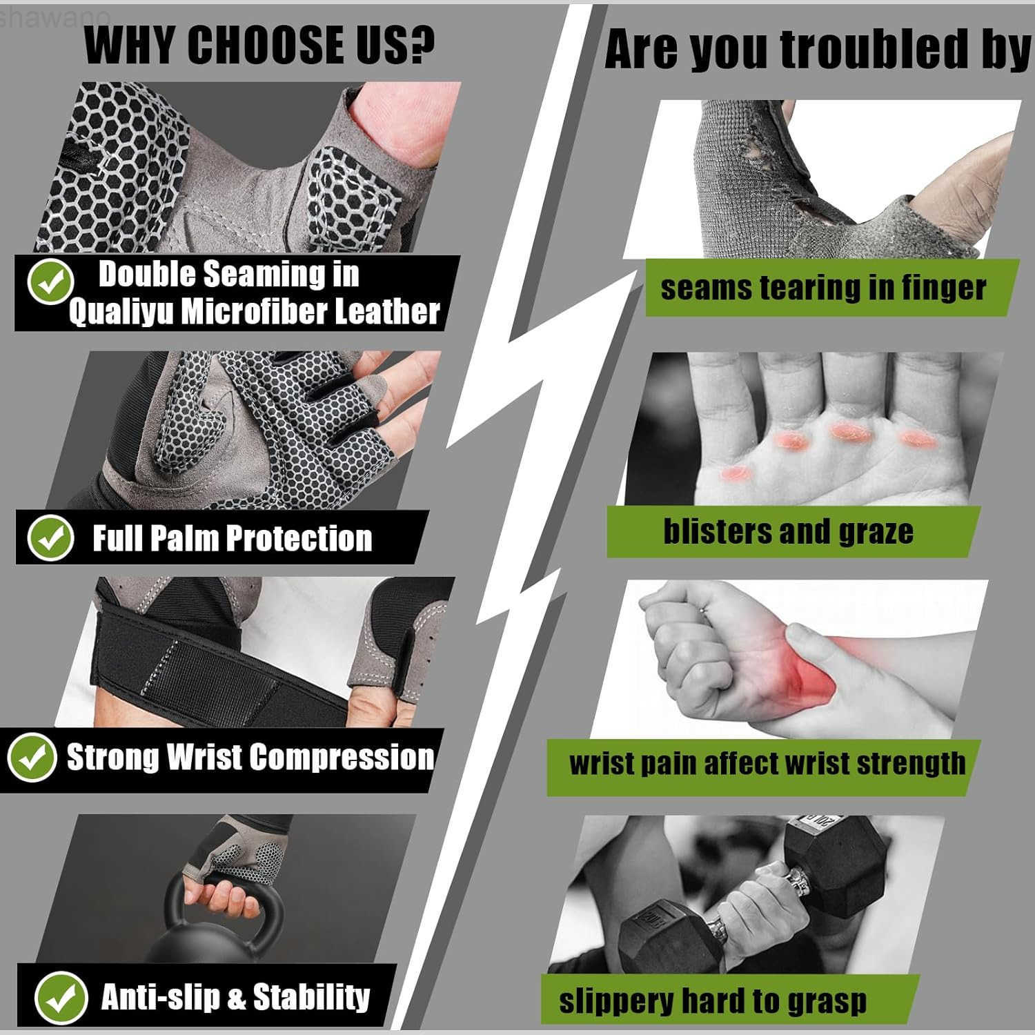 Workout Gloves Gym Gloves for Men and Women Weight Lifting Gloves with Wrist Support Full Palm Protection Breathable for Trainning Cycling Pullups Row