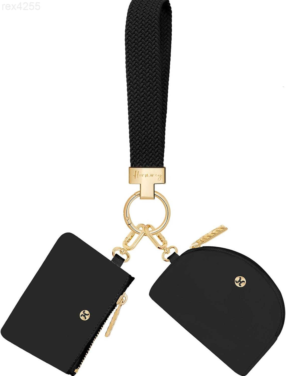Keychain Wallet Detachable Dual Pouch Wristlet Wallets for Women Men Portable Mini Zip Around Small Wallet Coin PurseW250911