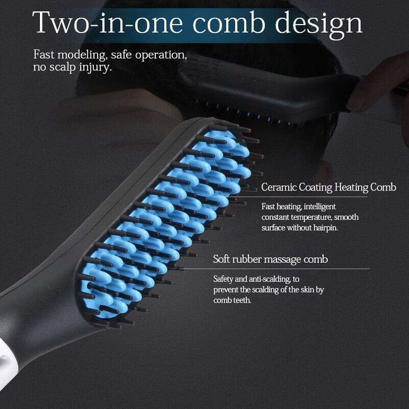 2024 Beard For Men Straightening Comb Hair Anti-Scald Ionic Straightener Brush