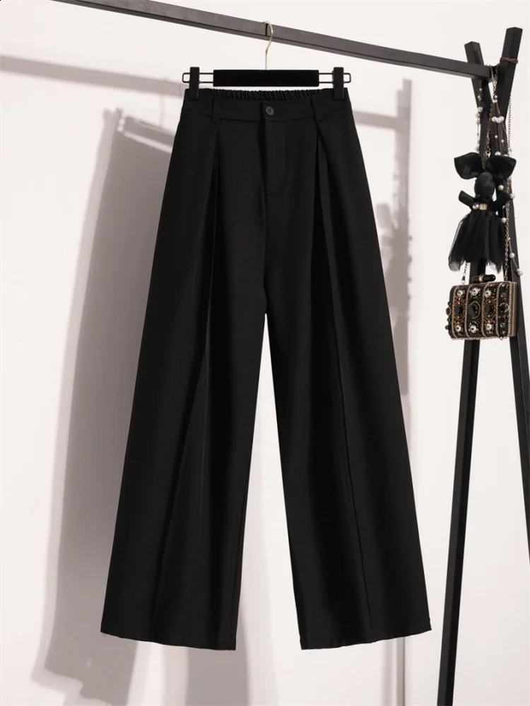 Botvotee Womens Wide Leg Dress Pants High Waist Flowy Trousers Elastic Back Elegant Office Casual Chic 250911