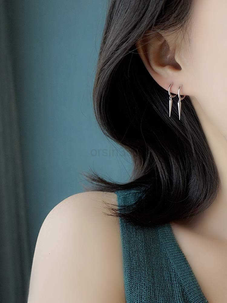 Spike Dangle Drop Hoop Earrings for Women Girls 925 Sterling Silver Charms Hoops Cuff Cartilage Stud Tragus Helix Wrap Geometric Hypoallergenic Fashio