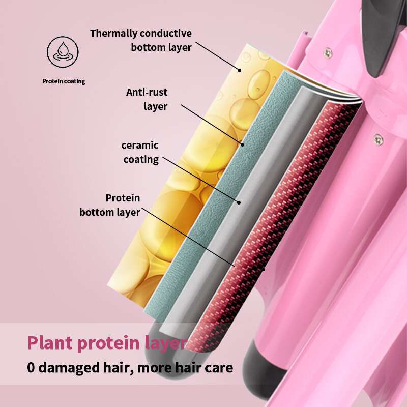 Egg Roll Hair Curler Temperature Adjustable Fluffy Instant Noodle Head Big Wave Electric Splint Curling Iron Factory