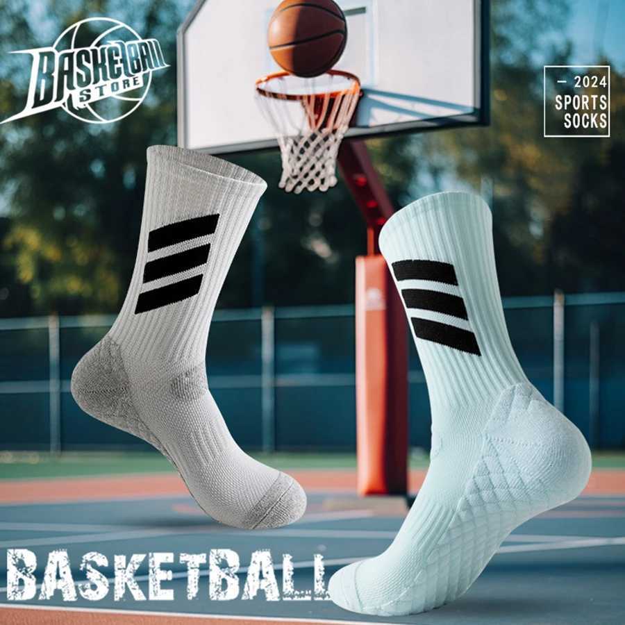 Mens Cushioning and PressureRelieving Particle Towel Bottom Basketball Running Sports Socks D2509111