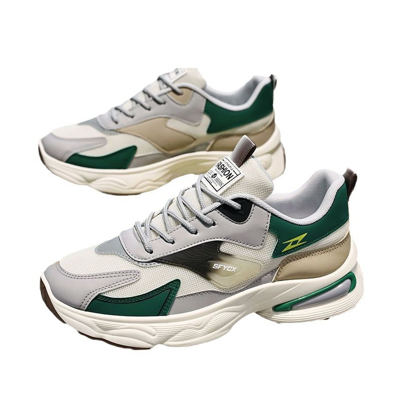 Free shipping designer Breathable versatile odor resistant wear-resistant mesh sports leisure thick soled teenage dad sneakers