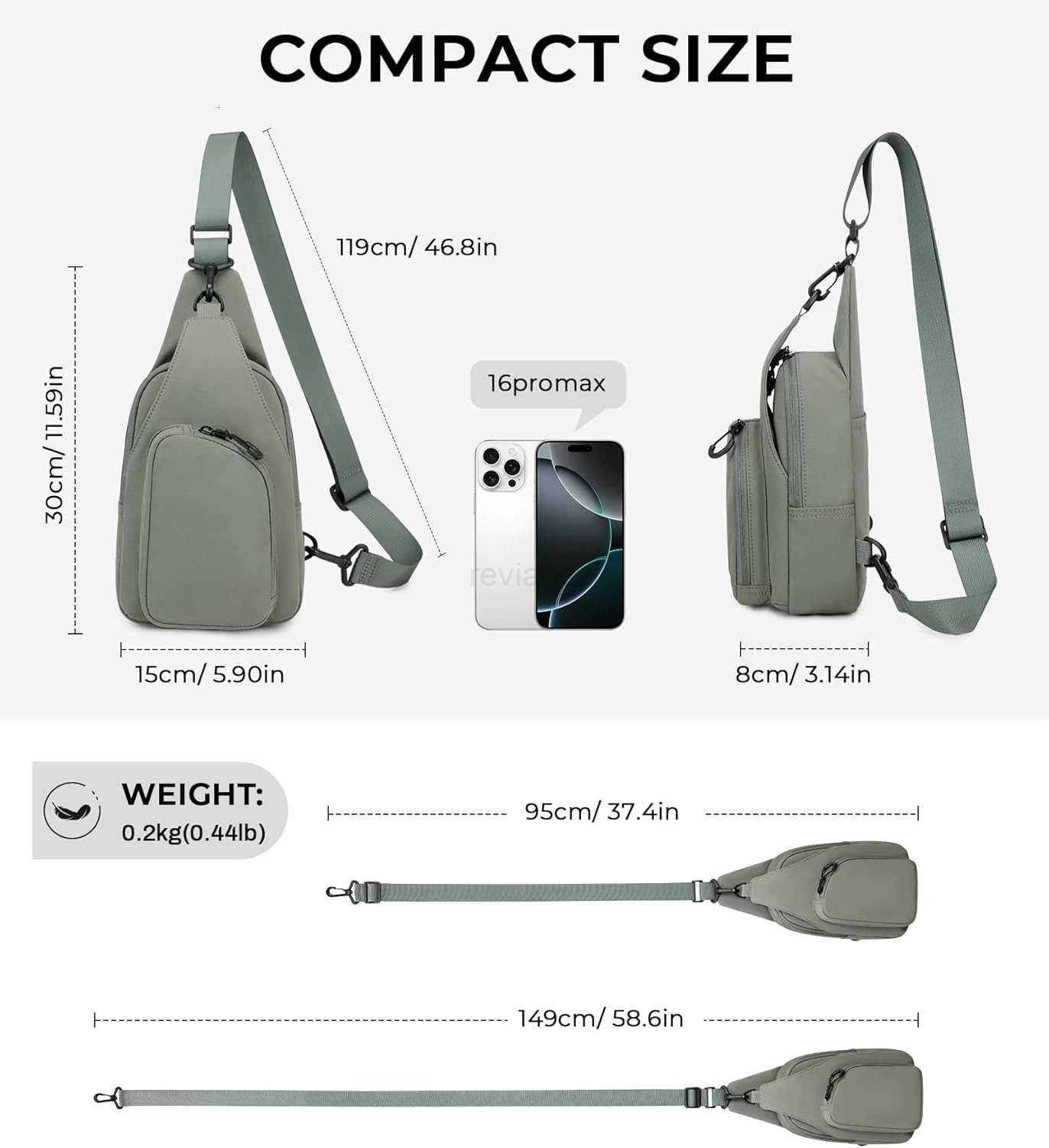 Small Sling Bag for Women Lightweight Crossbody Bags for Women Water Resistant Small Sling BackpackW250911