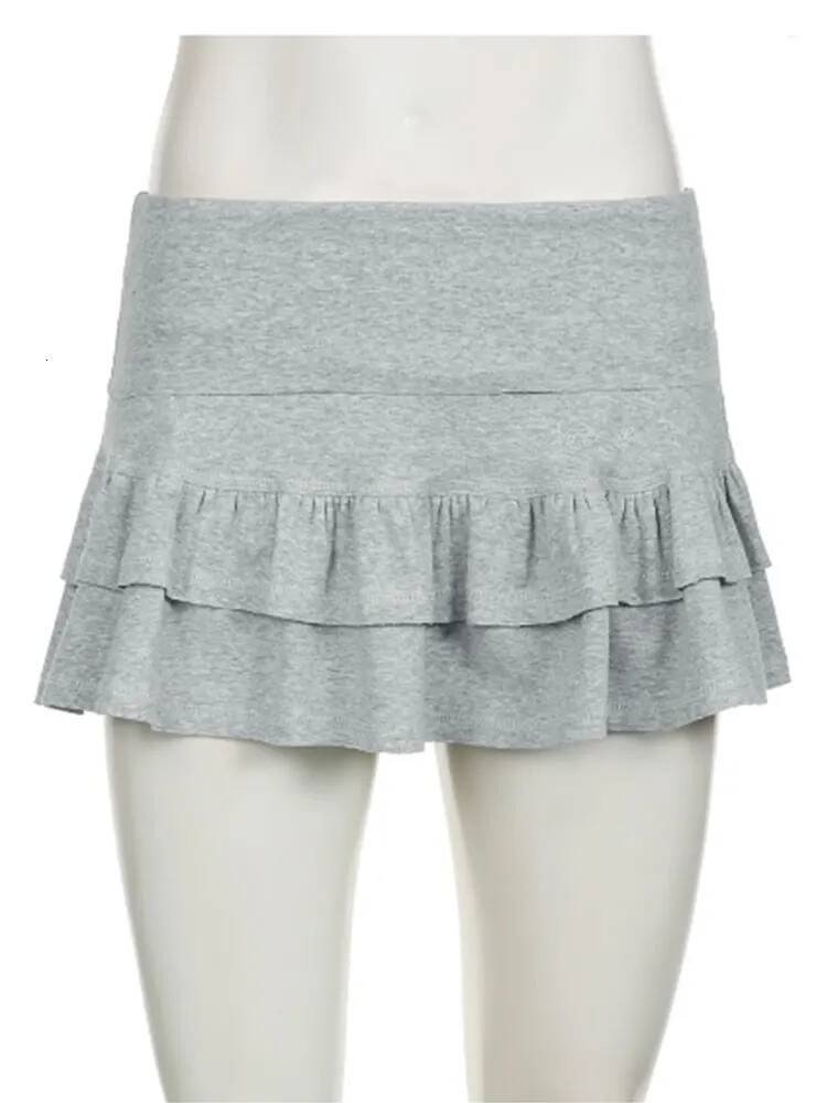 Mooyufo Sweet Solid Pleated Super Mini Skirt Preppy Atyle Sexy Slim Low-Waisted Skirts Women 2024 Summer Fashion Streetwear Lady dongdumaoyi