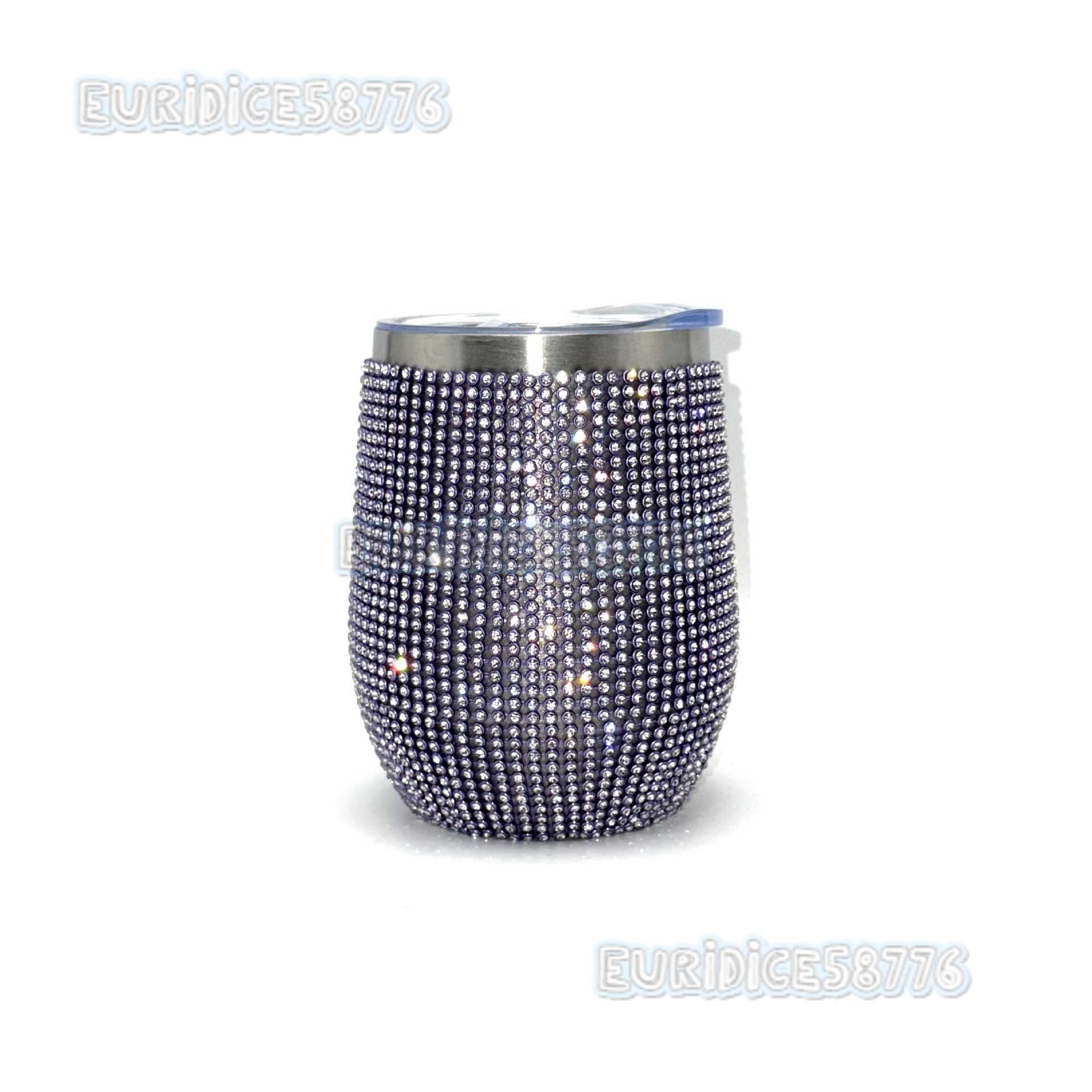 Cup Stainless Steel Creative Insulated Cup 304 Large Capacity Mesh Diamond Eggshell Cup H250911
