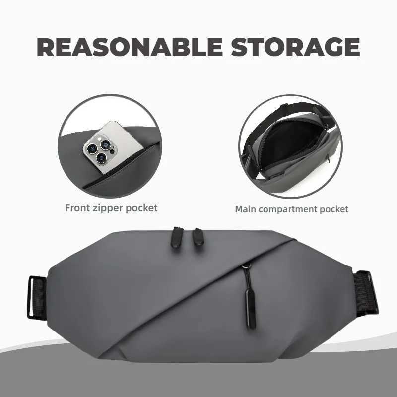 Fashionable Mens Chest Bag with Adjustable Shoulder Straps Suitable for Sports Mountaineering Daily Life and Other Scenarios Z250911
