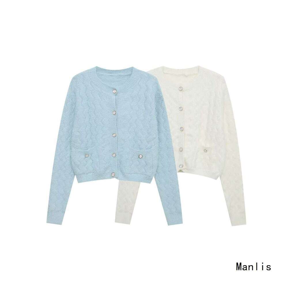 DHEssentials Z Fengfeng 2025 New Fashionable Elegant Women's Casual Simple Gentle Style Knitted Cardigan 930101