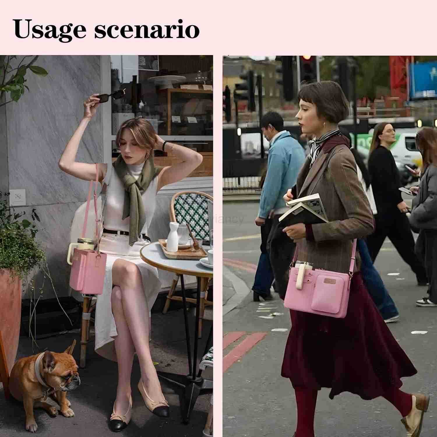 Bag Crossbody for Stanley Cup Purse Water Bottle Bag Holder Crossbody with Stanley Cup Adjustable Women Shoulder Strap BagW250911