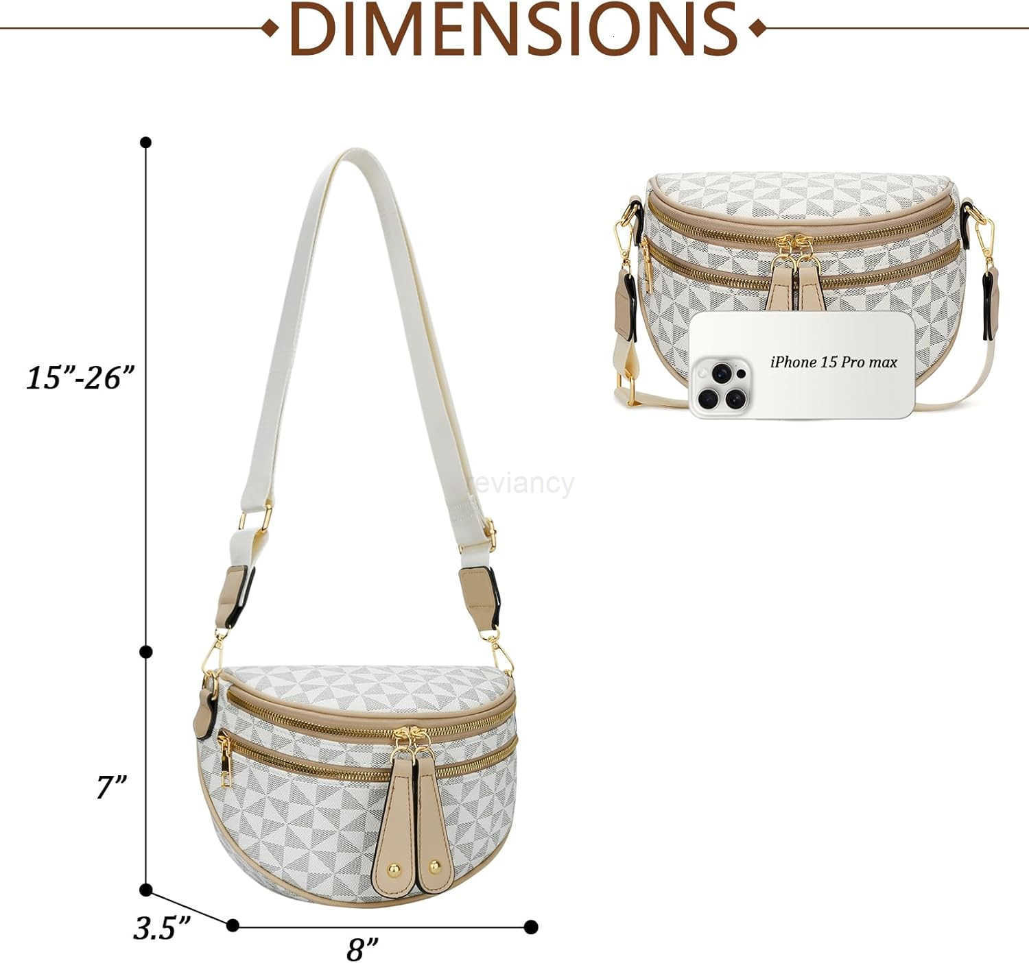 Crossbody Sling Bag for Women Trendy Fanny Pack Vegan Leather Chest BagW250911