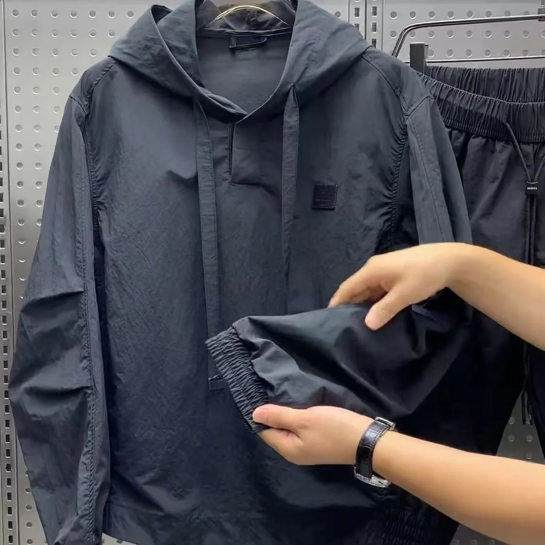 outdoor casual sportswear set mens hoodie sweatshirt and long pants loose simple fashionablequickdrying 2pcs 250911