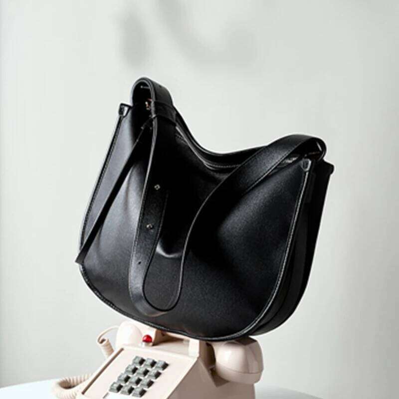 Hifashion Genuine Leather Underarm Shoulder Bags For Women 2025 Trend Designer Crescent Crossbody Purses Hobo Ladies Handbags