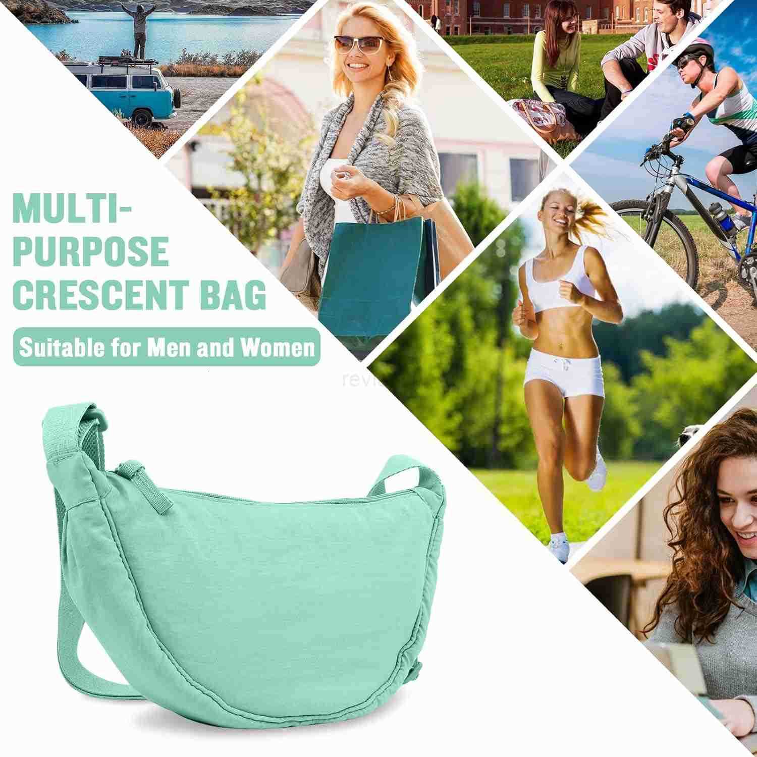 Crescent Crossbody Bag for Women Purses Trendy MenSmall Travel Sling Bag HoboW250910