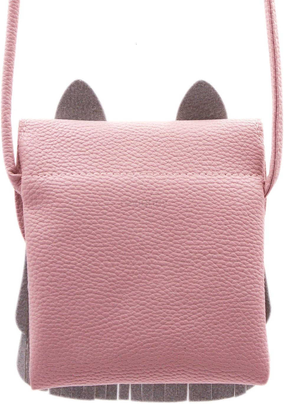 Tassel Shoulder Bag Small Coin Purse Crossbody SaTChel for kids girls Pink 51 x 59W250911