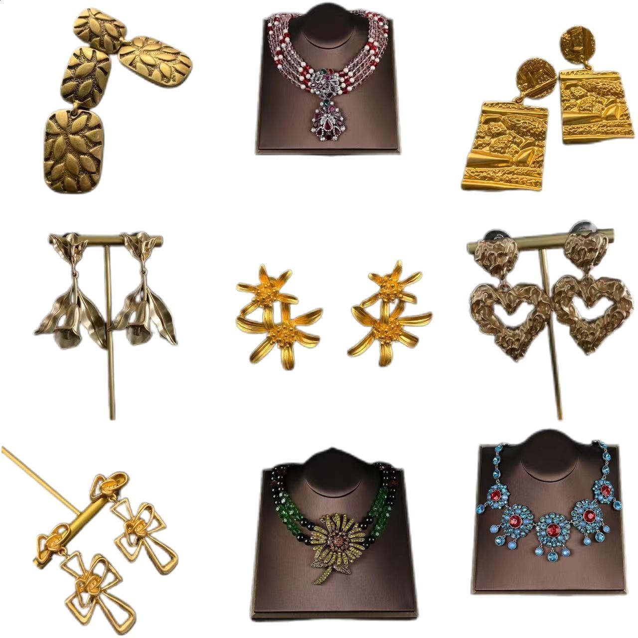 Sunspicims Moroccan Bridal Jewelry Set suitable for women Caftan belt beads necklace pendant Brooch long earrings 241115