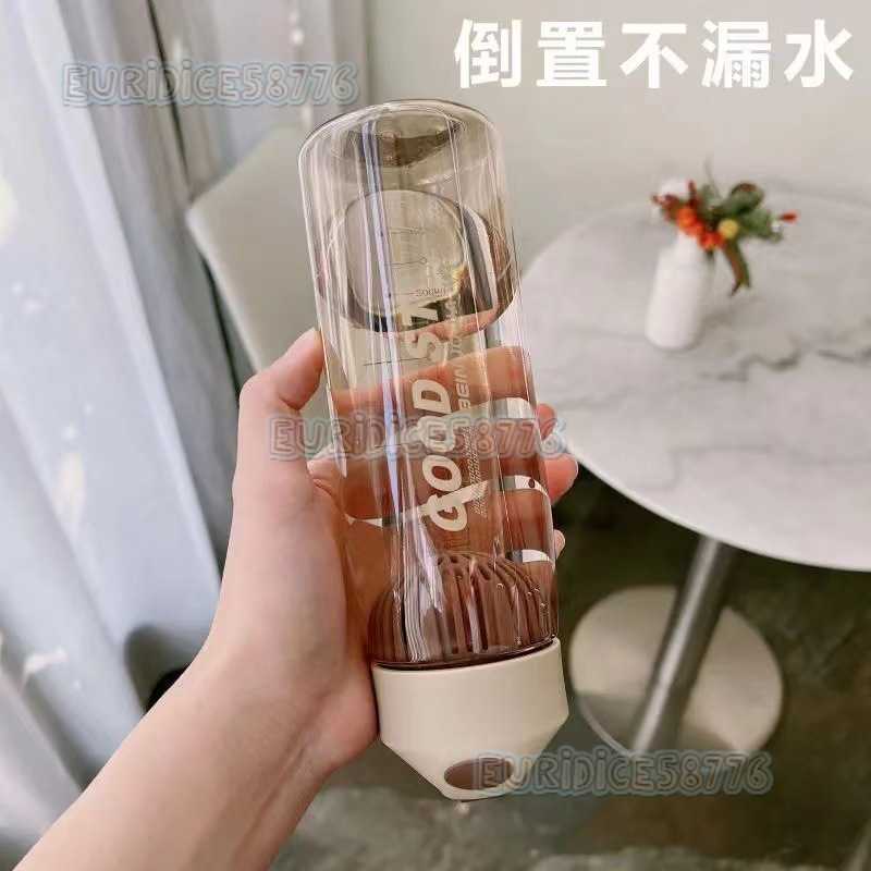 New Large Capacity Water Bottle High Aesthetic Outdoor Portable Cup Creative with Handle Strap Sports Plastic Water H250911