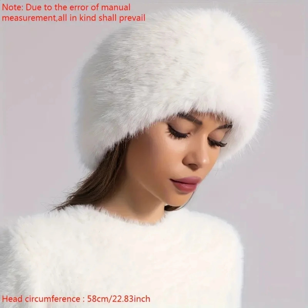 Winter lmitation Fur Thickened Hat Without Top BreathableComfortable Outdoor Travel Brimless 250910