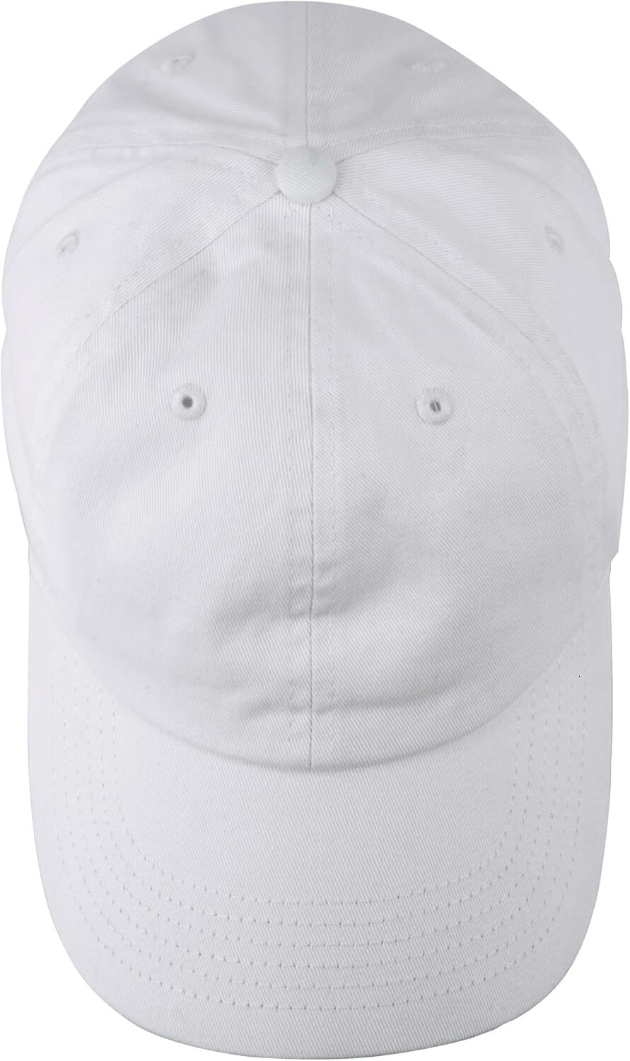 Baseball Cap Dad Hat 100% Cotton Polo Style Plain Blank Adjustable Size.