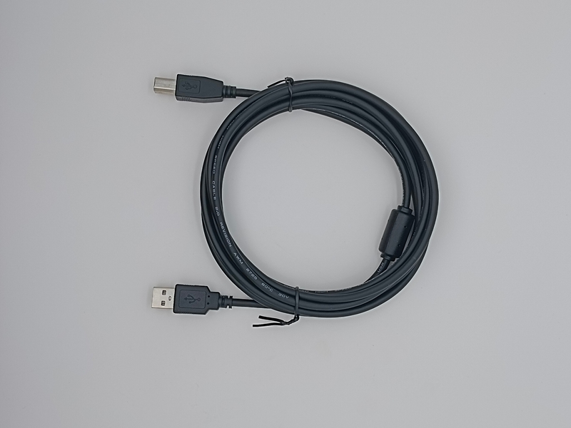 Black PVC USB A to B Data Cable with Anti - Interference Feature, Perfect for Printers & Peripherals