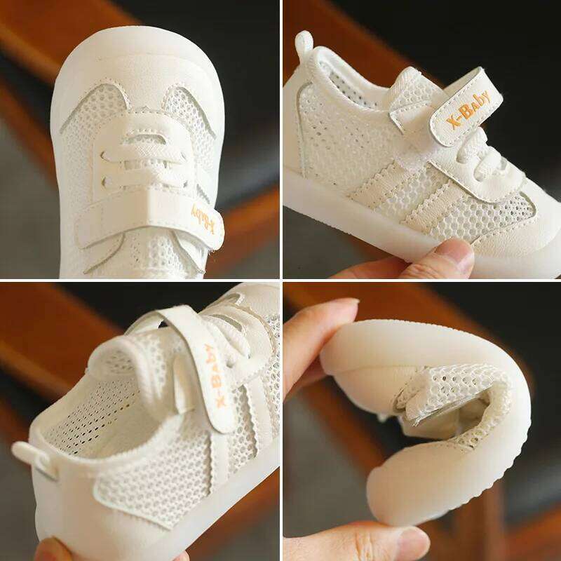 Baby Boys Girls Summer Breathable Soft Bottom Casual through the Mesh Non-slip Wear-resistant Toddler Shoes