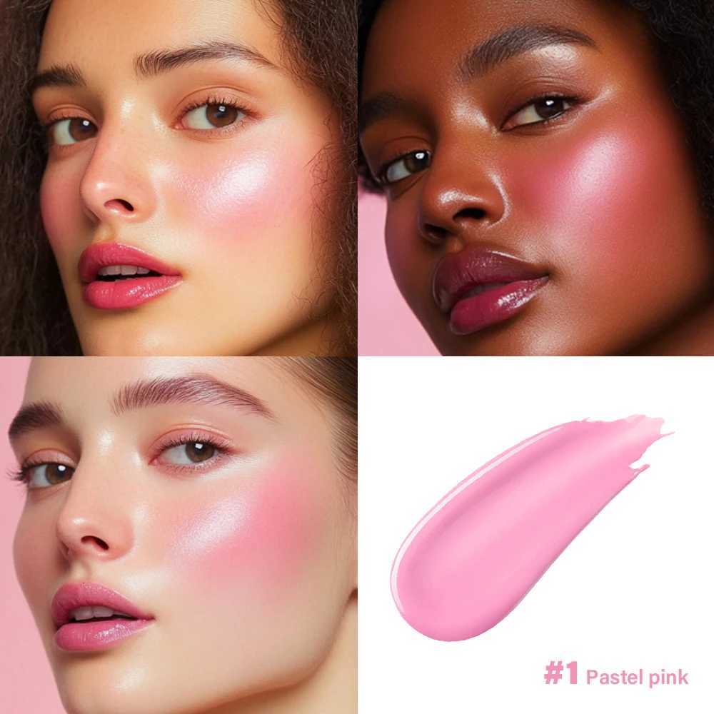 Cheek Blusher 6 colors LongLasting Cheek Stain AllDay Blendable Liquid Blush LongLasting Blush Sponge Applicator Cheek Makeup W250911