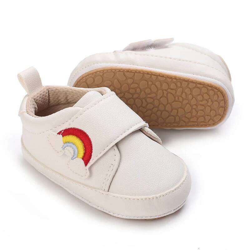 Spring Baby Girls' White Series Fashion Soft Sole Anti slip Breathable Walking Shoes 0-18 Months