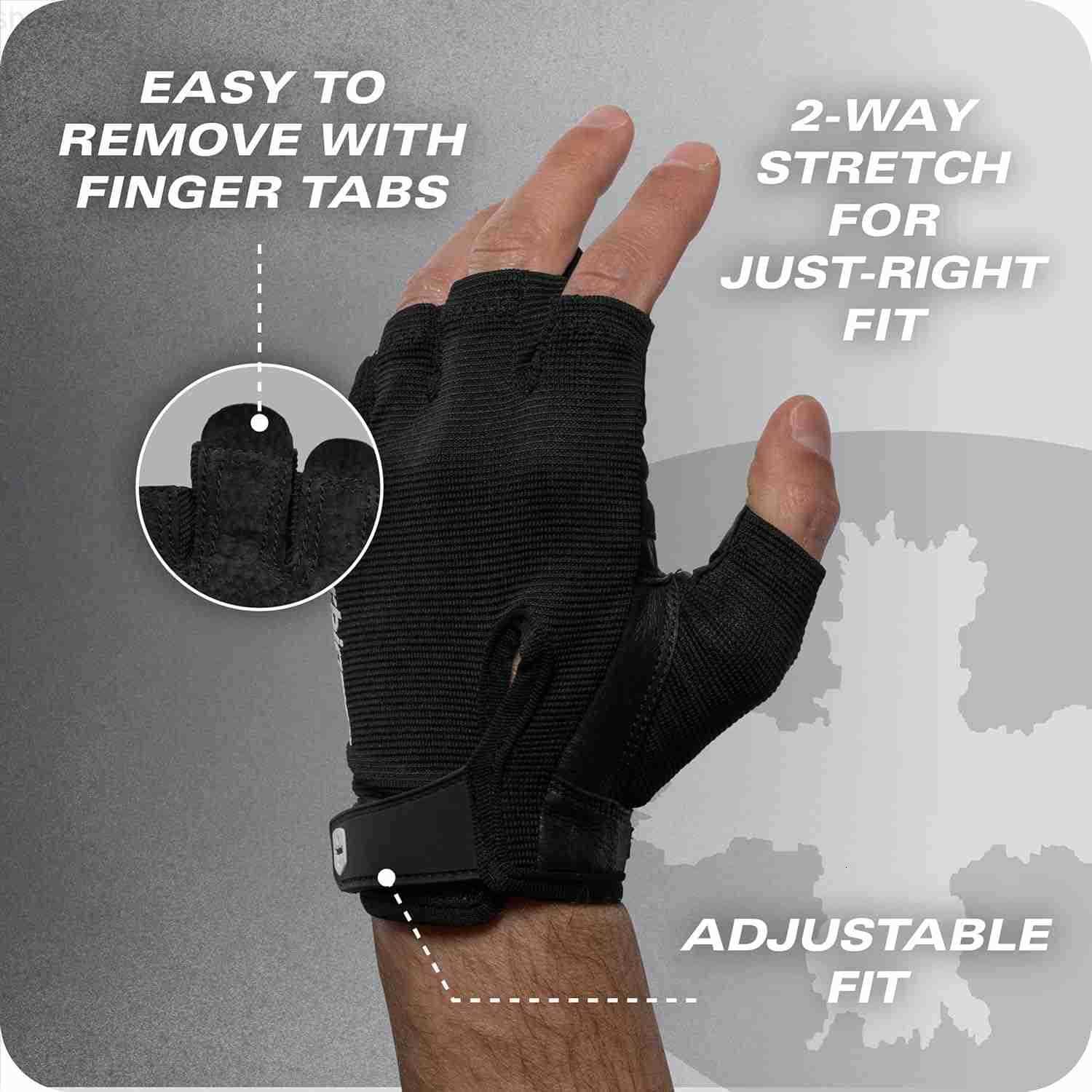 Power Gloves 30 Durable Half Finger Weightlifting Gloves with Adjustable Wrist Closure Breathable Leather Palm MensW250911