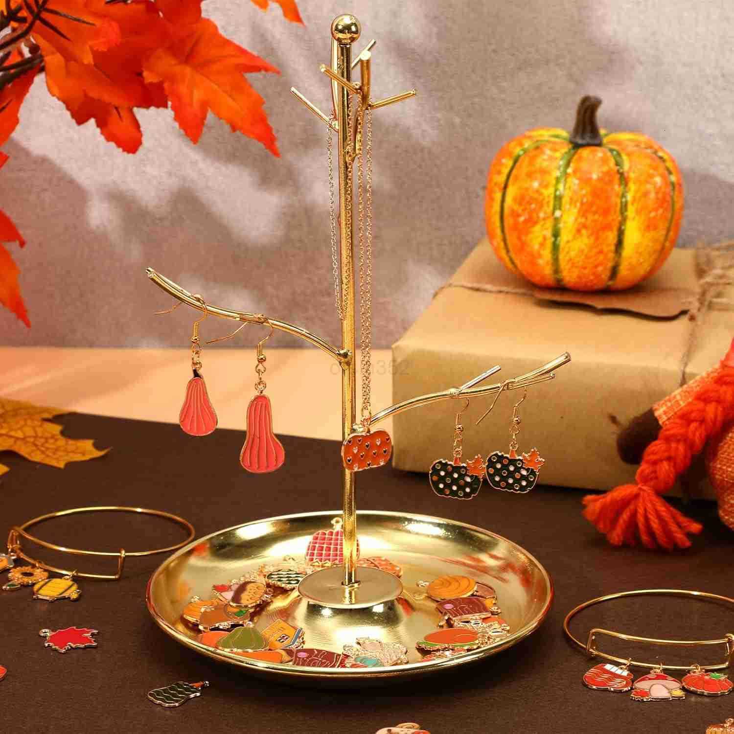 350pc Fall Charms Thanksgiving Enamel Pumpkin Maple Leaf Turkey Autumn Charms for Jewelry Making Bulk for s Necklaces Earrings Craft MakingW250911