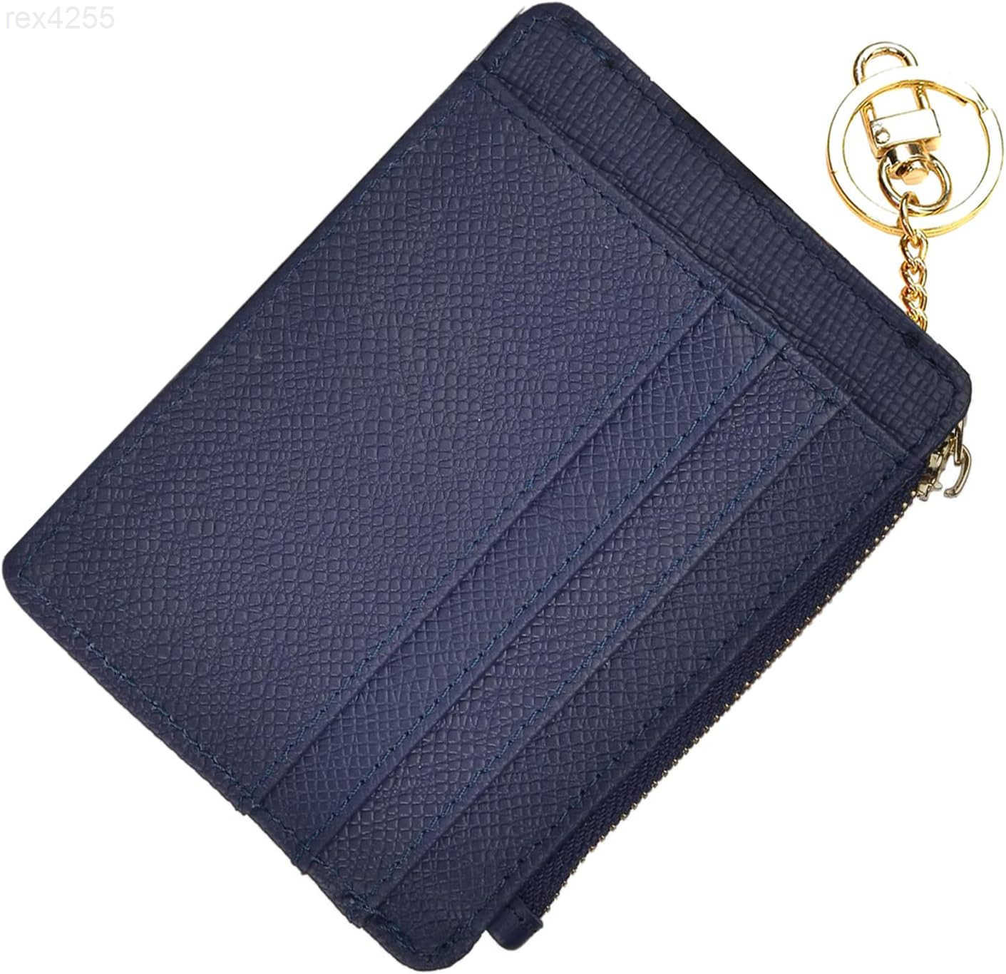 Slim RFID Credit Card Holder for Women Mini Front Pocket Wallet Purse With KeychainW250911