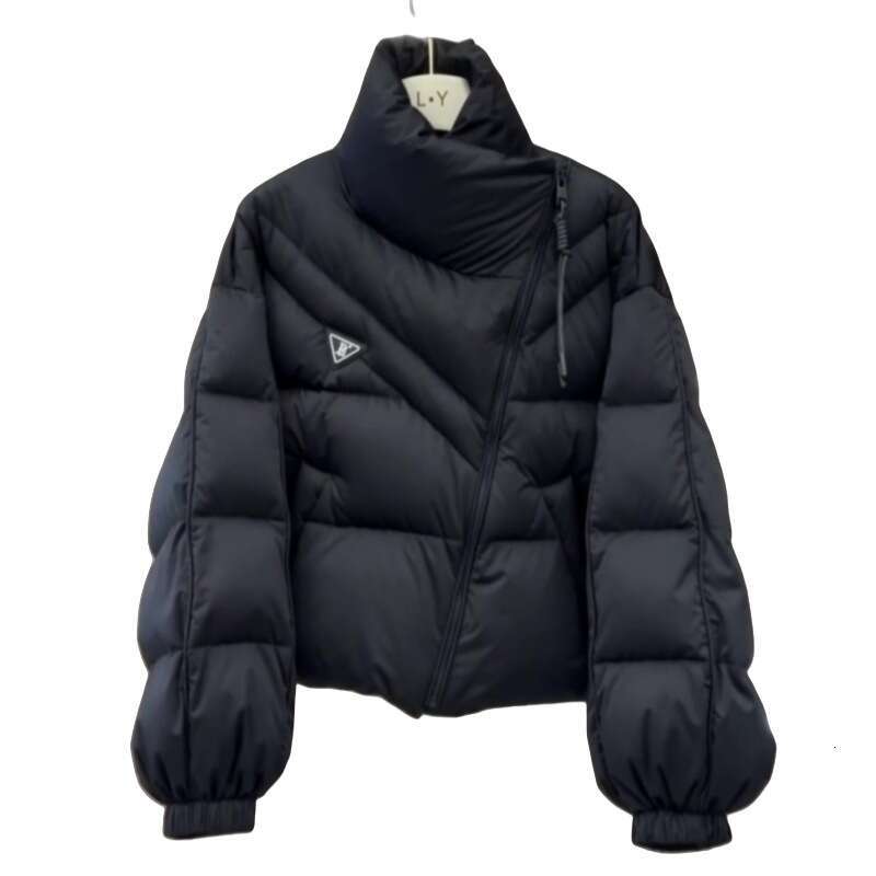 New Cotton Women Winter Warm Short Puff Jacket Korean Design Irregular Cotton Coat Trend Loose Thicken Parkas Tide Black White