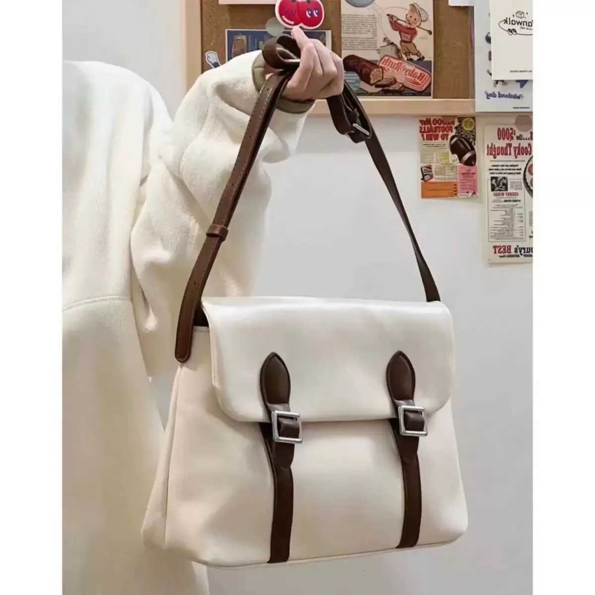 Vintage Womens Shoulder Bag Large Capacity Ladies Tote Purse Handbags Pu Leather Female Messenger Bags College s Book Bag Z250911