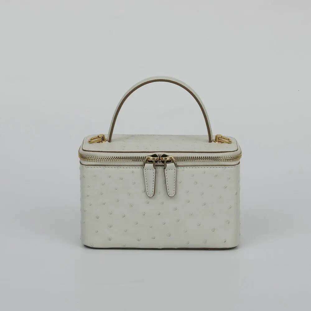2025 New Designer Ostrish Women Handbag Fashion Crossbody Genuine Leather Lady Chain Leisure Madeup Bag 45