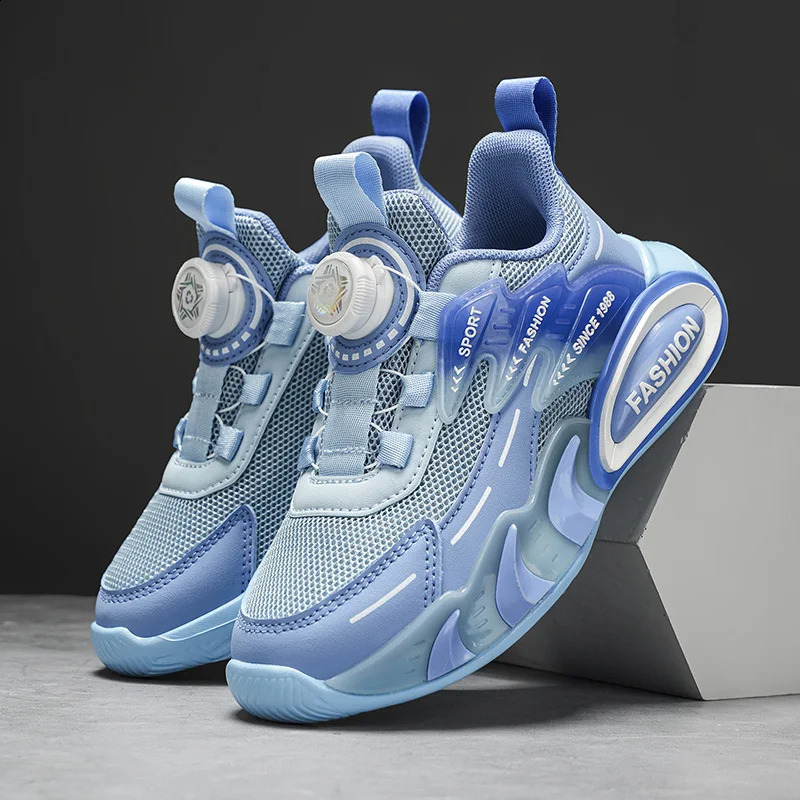 Fashion Kids Sports Breathable Mesh Boys Girls Sneakers Rotary Buckle Children Casual Walking sports Outdoor Running Shoes C260130