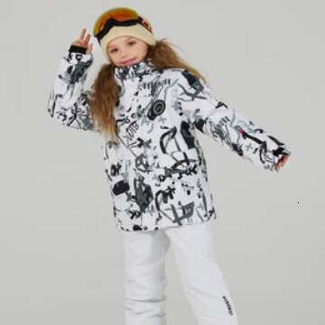Kid's Clothing Children's Ski Suit Set Single Double Board Thick Warm Outdoor Skiing