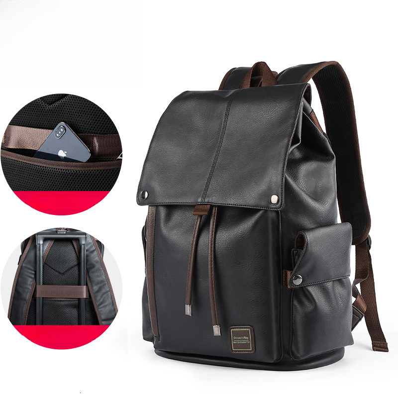 Free Shipping Designer Bag Luxury Bag Men's Leather Backpack Fashion Travel Bag School Bag Casual Men's Bag Trendy Laptop Backpack Export