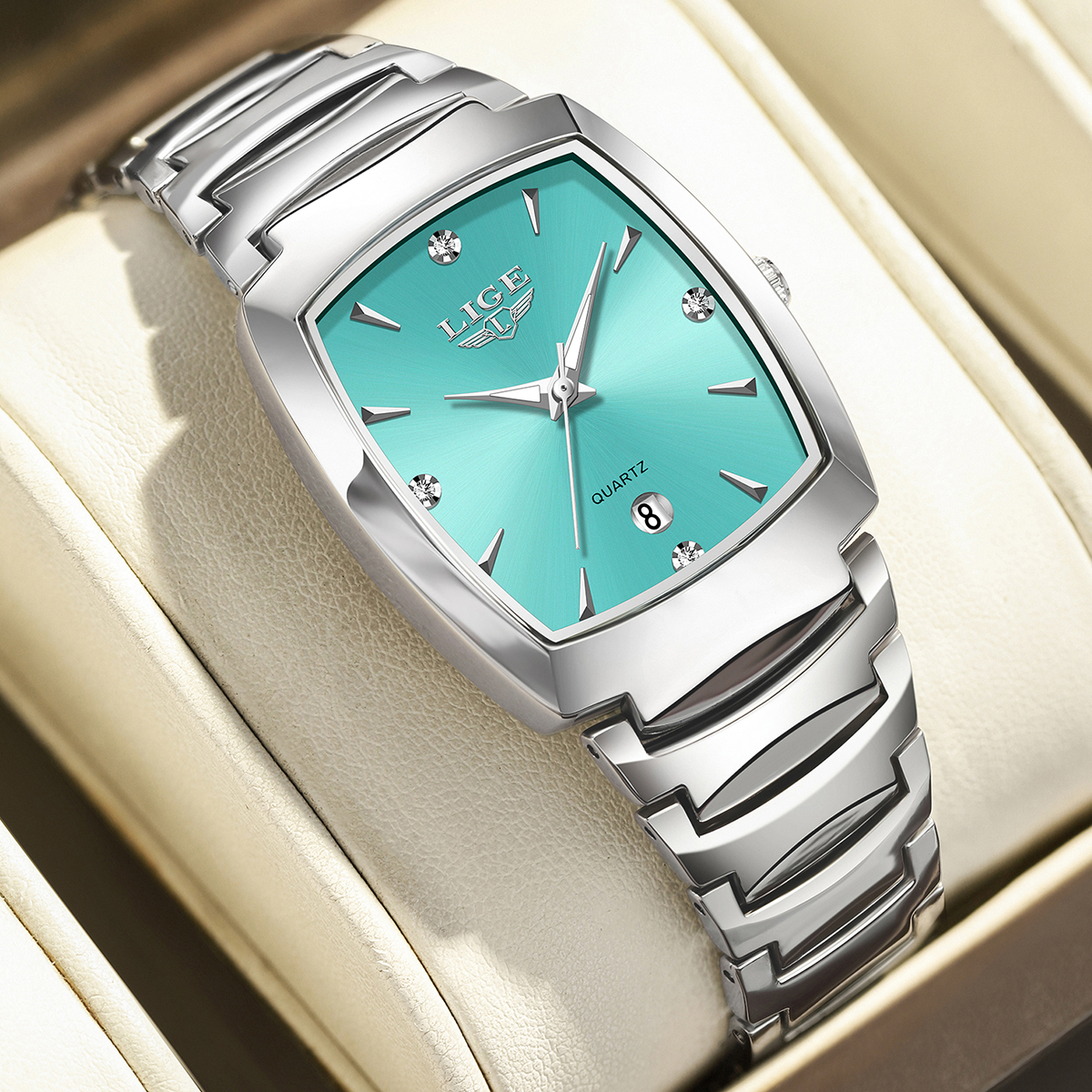 LIGE Mens Quartz Watch - Stylish Water-resistant Timepiece with Date Display for Professionals & Students