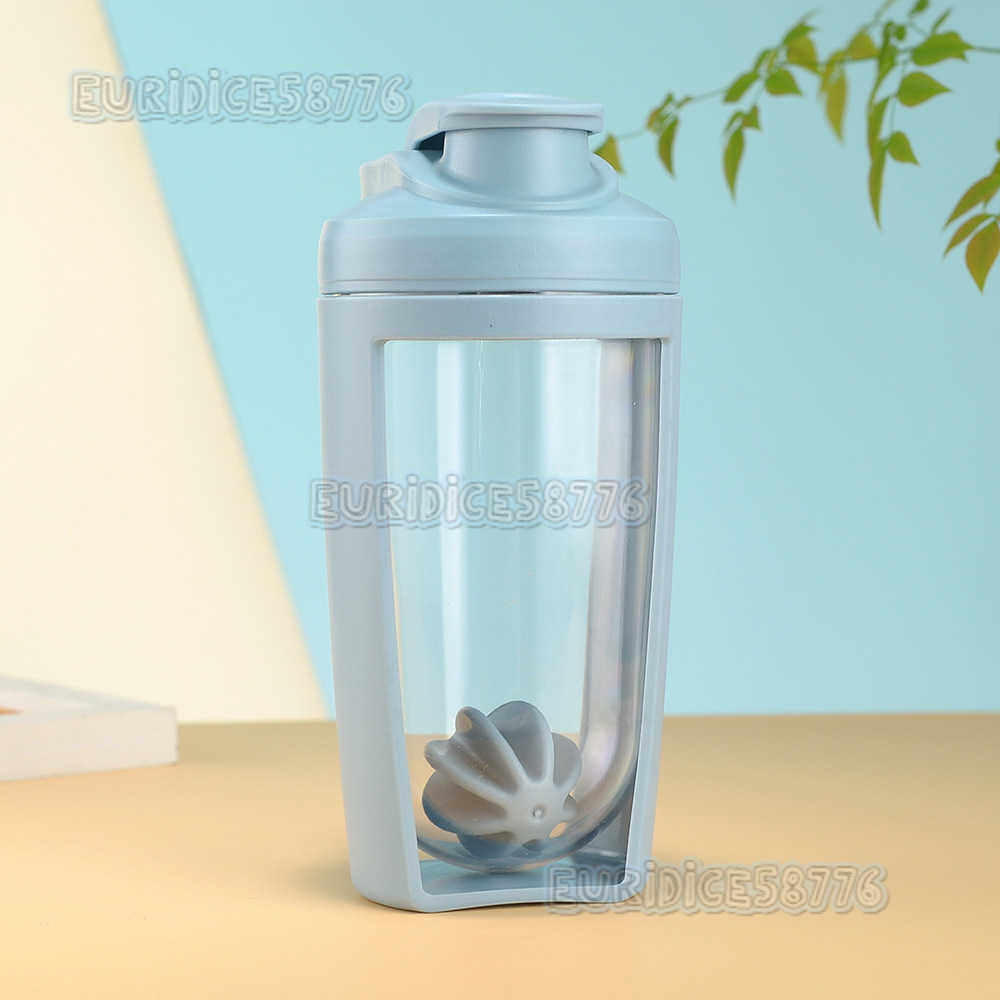Creative Portable Doublelayer Shaker Cup Outdoor Large Capacity Fitness Sports Portable Protein Powder Mixing Plastic Water Bottle H250911