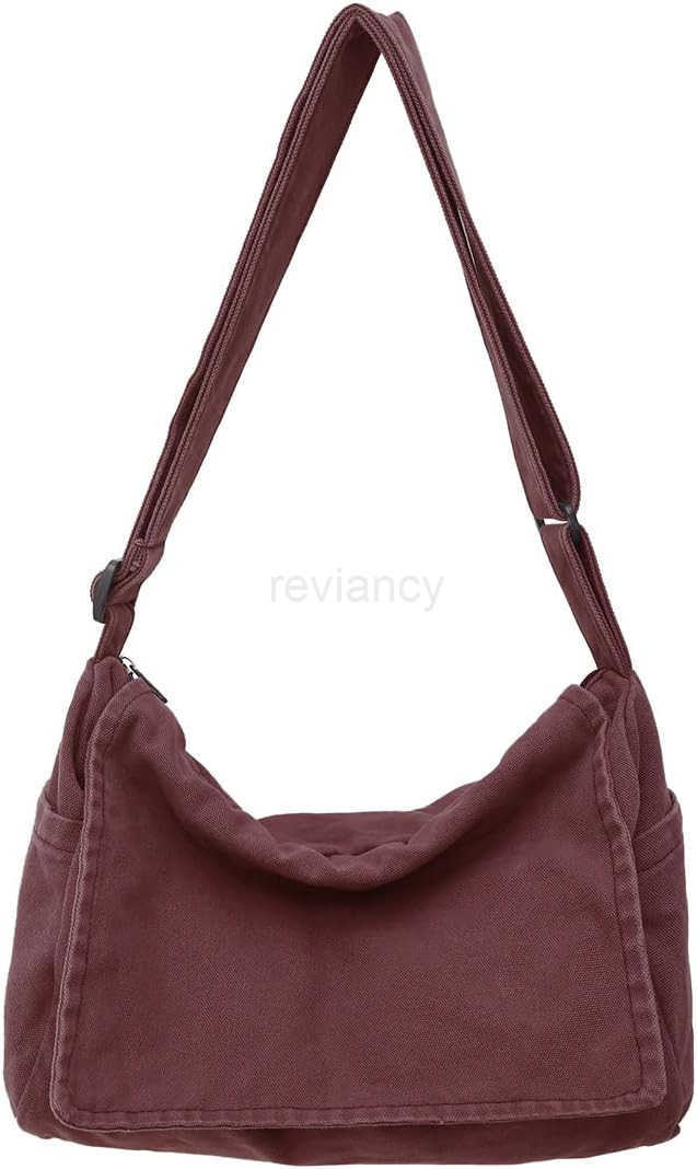 Messenger Bag for Women Men Satchel Bag Canvas Crossbody Shoulder Bag Casual Sling BagW250911